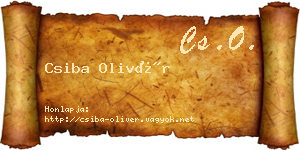 Csiba Olivér névjegykártya
